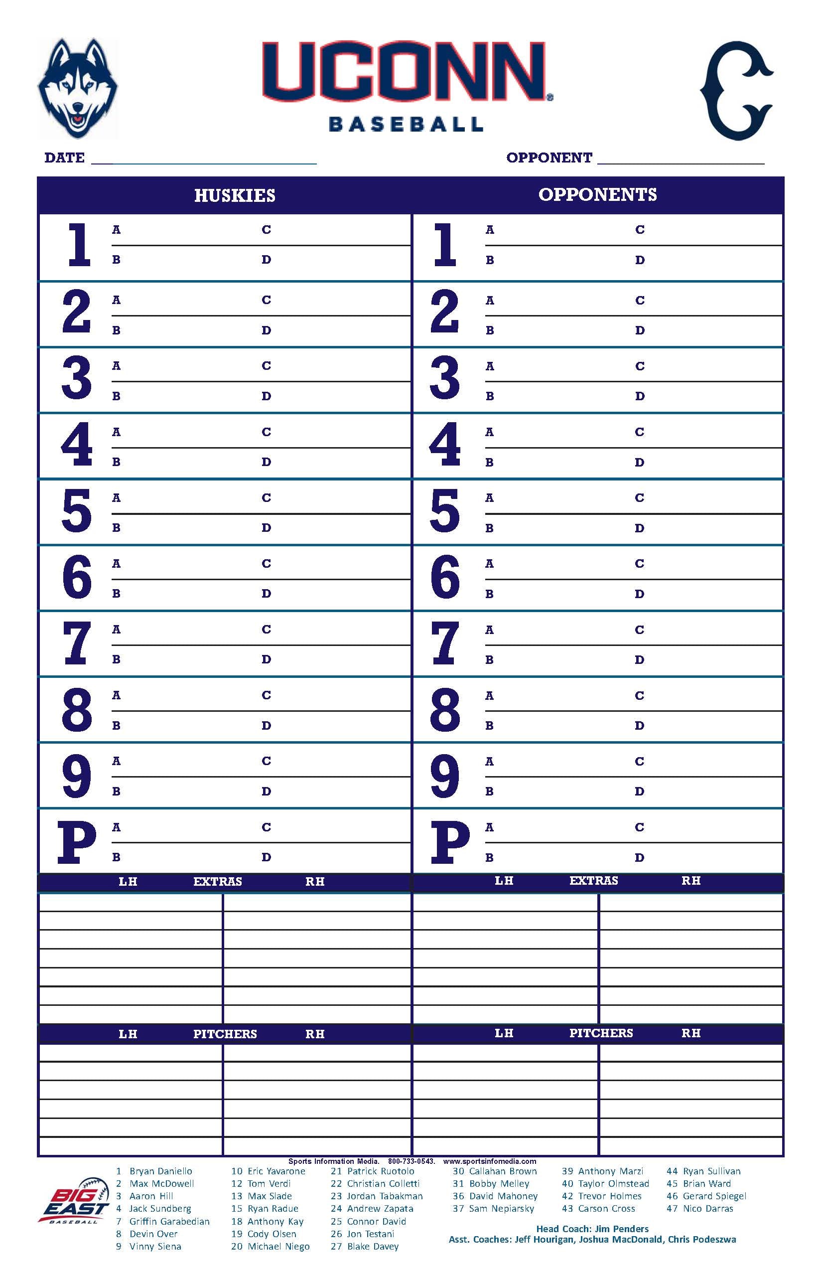 Dugout Charts - Custom