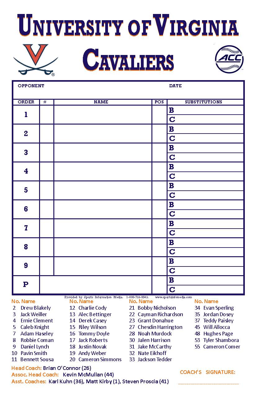 Lineup Cards - Custom