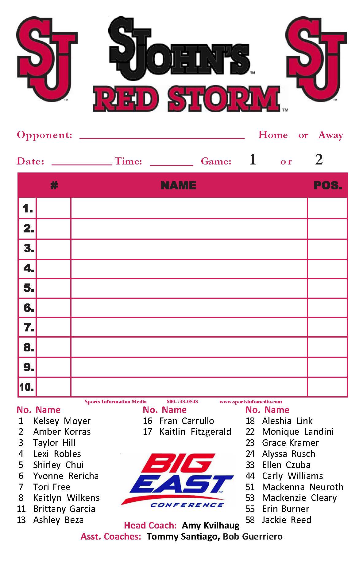 Lineup Cards - Custom